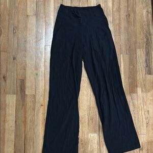 Black High-Waisted Wide-Leg Pants